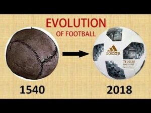 Evolution of the ball used in football.